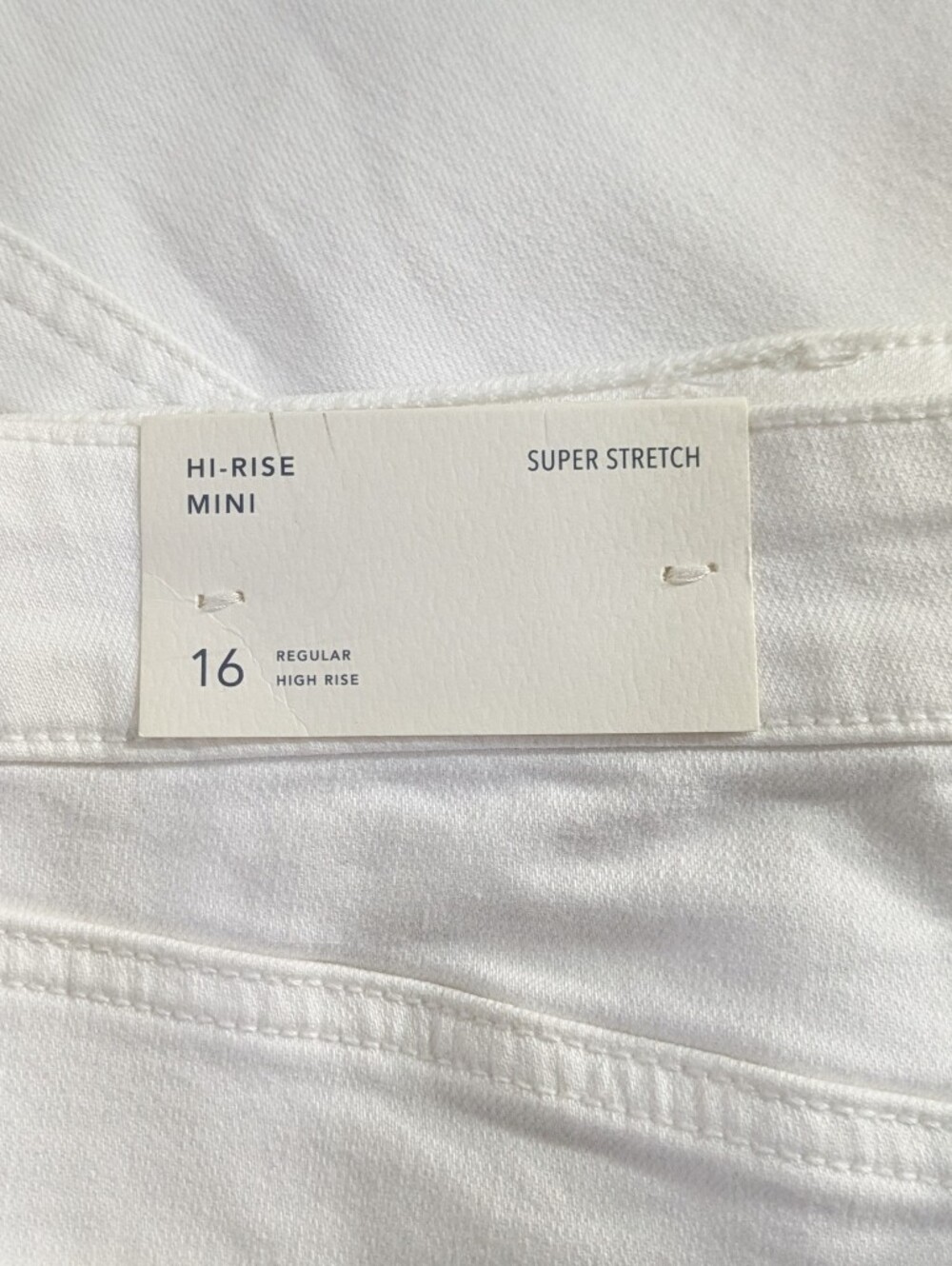 NEW American Eagle Outfitters White Denim Jean Mini Skirt - Size 16 Womens - Picture 4 of 7